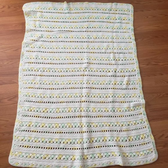 Vintage Baby Toddler Crib Throw Blanket Unisex - Picture 3 of 5